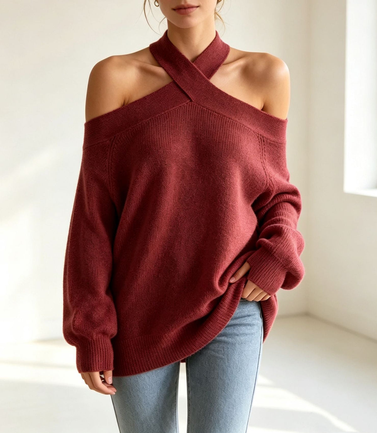 The Off-Shoulder Knit | Sizes S to 3XL