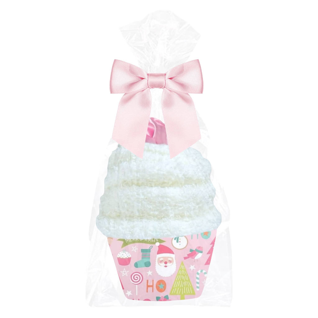 The Cupcake Socks | Christmas Cozy Socks with Scrunchie