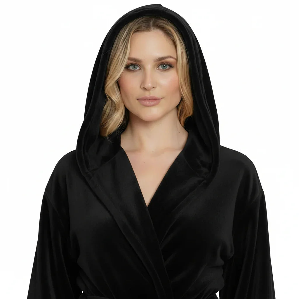 The Hooded Spa Robe | Plush, Oversized, Wine Red
