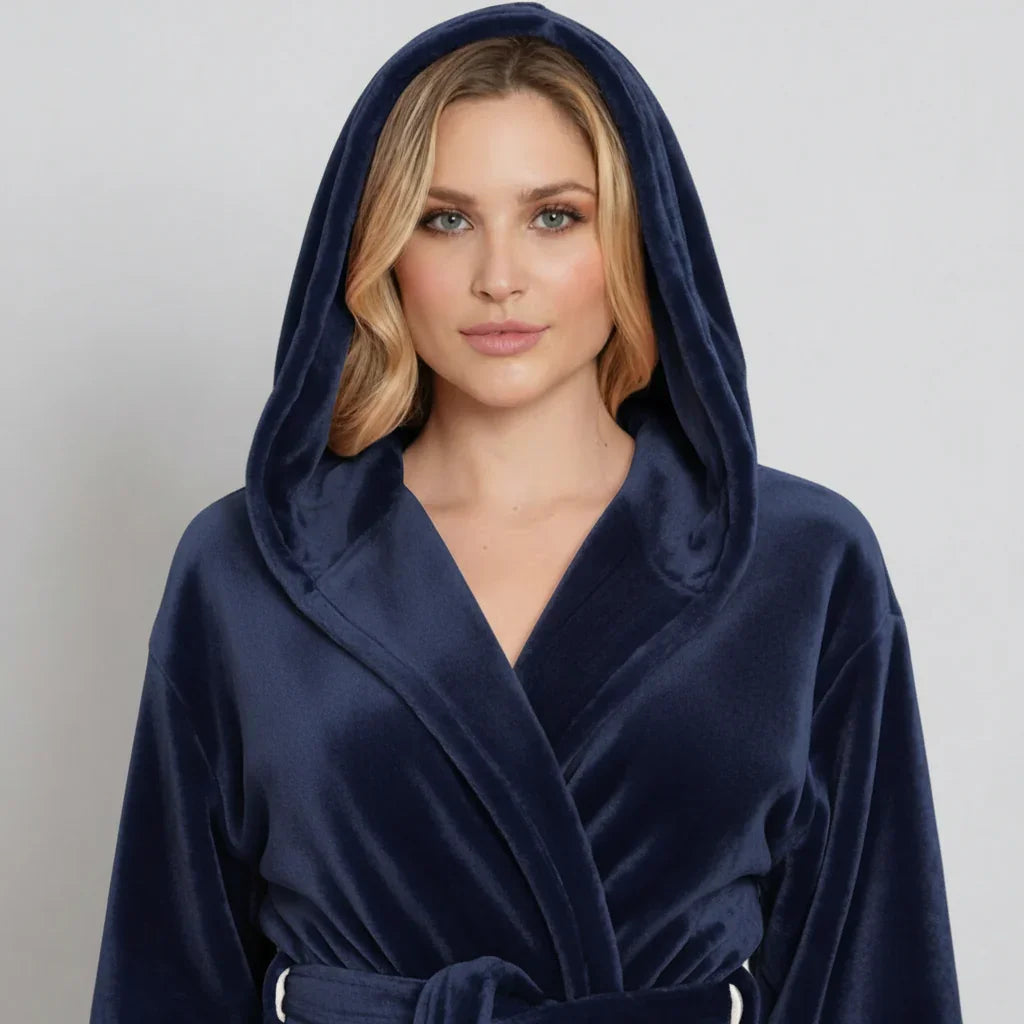 The Hooded Spa Robe | Plush, Oversized, Wine Red
