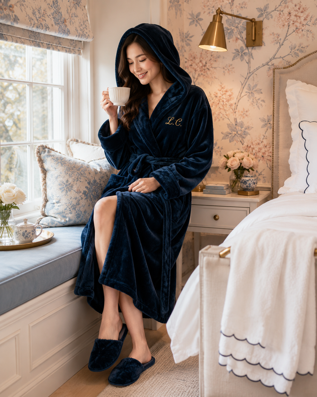 The Hooded Spa Robe | Plush, Oversized, Wine Red